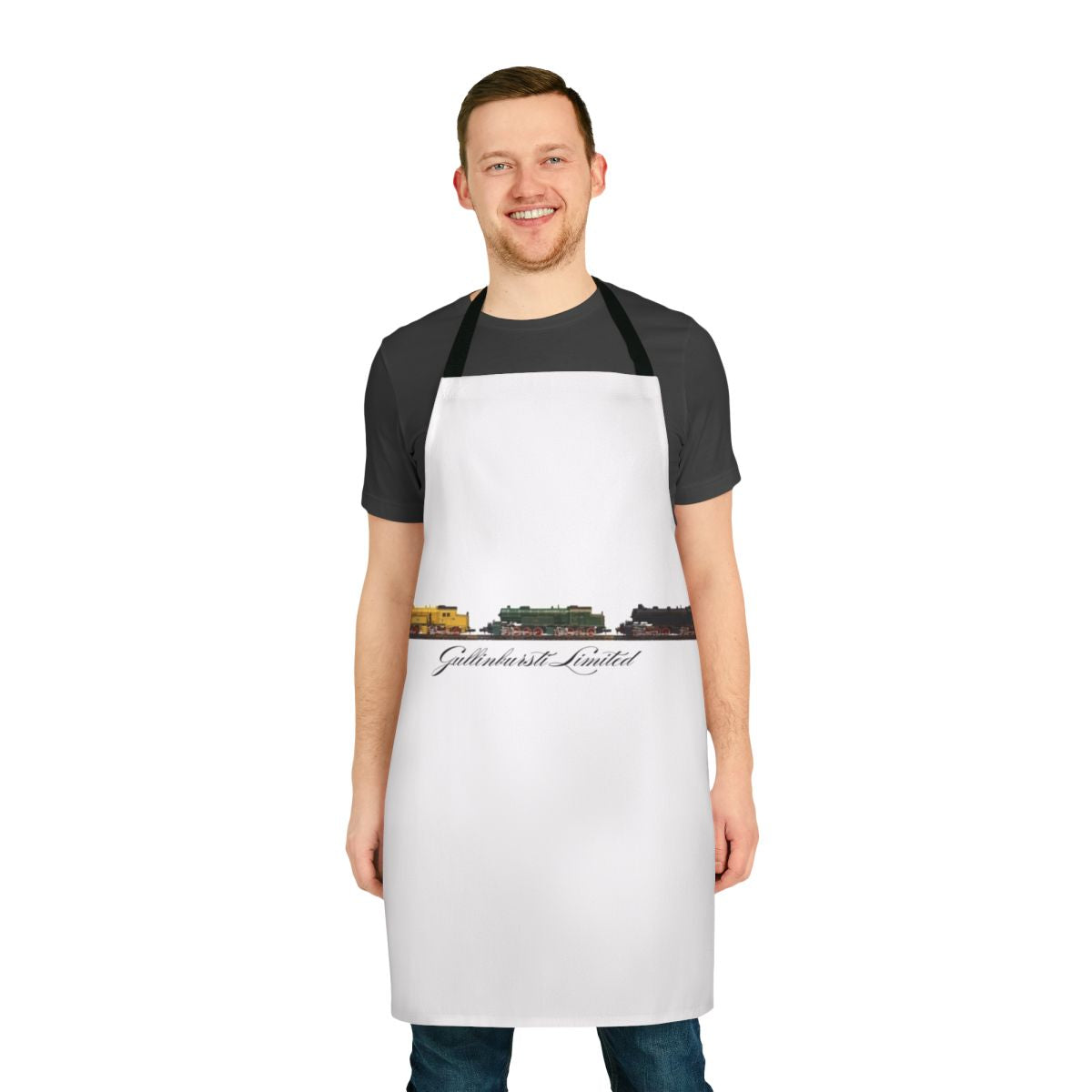 Locomotive Engineer's Apron with Steam Engine Design