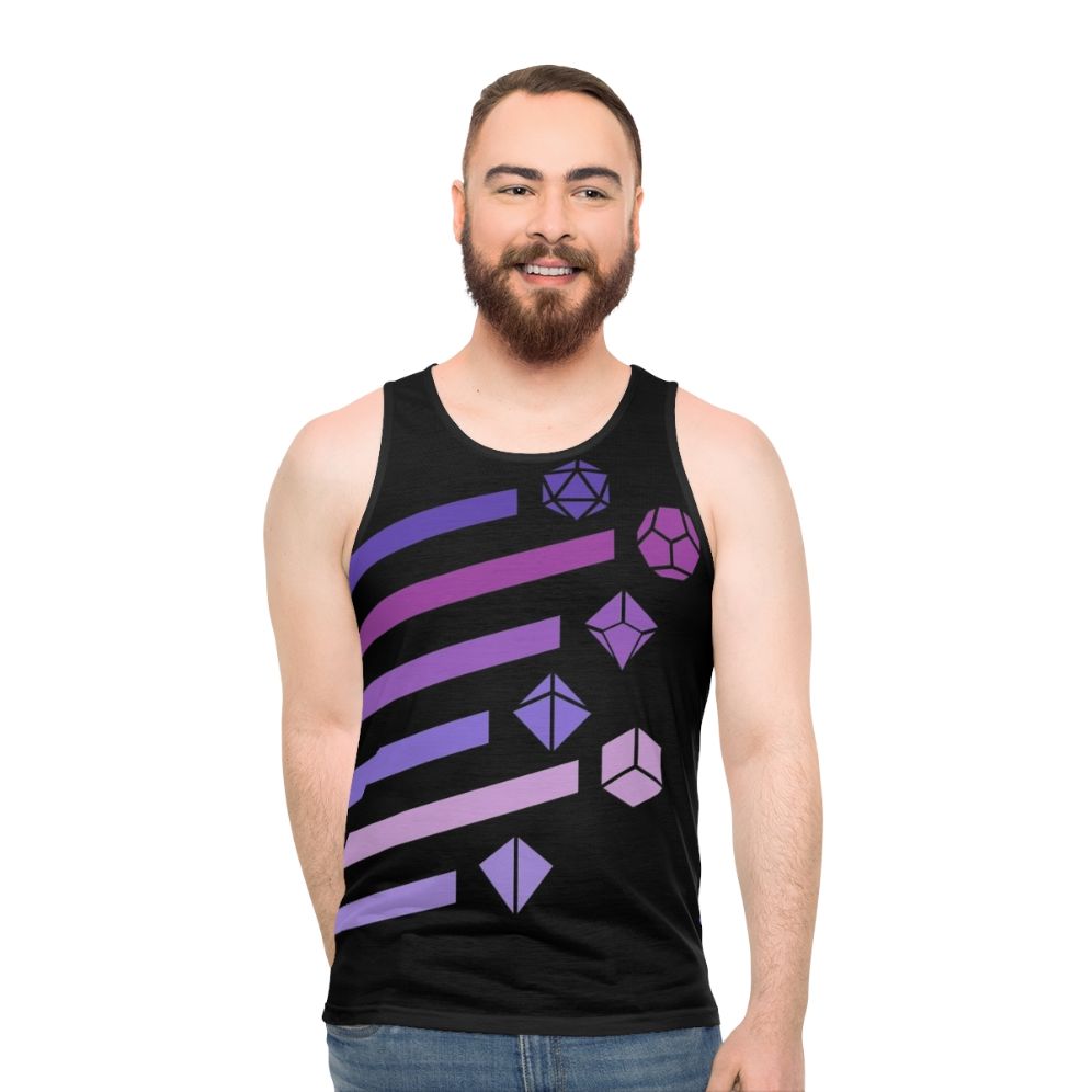 Lofi Aesthetic Tabletop RPG Dice Unisex Tank Top
