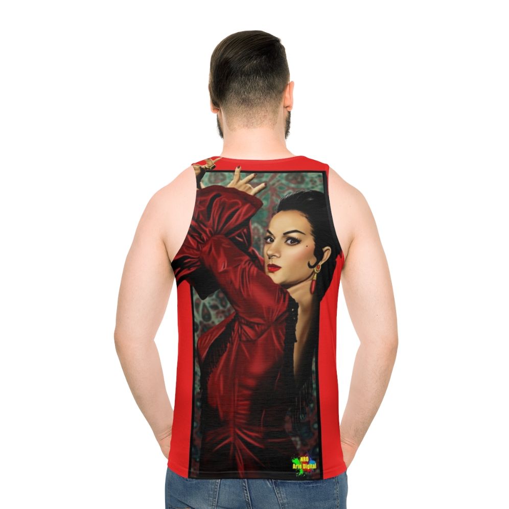 Lola Flores inspired unisex digital art tank top