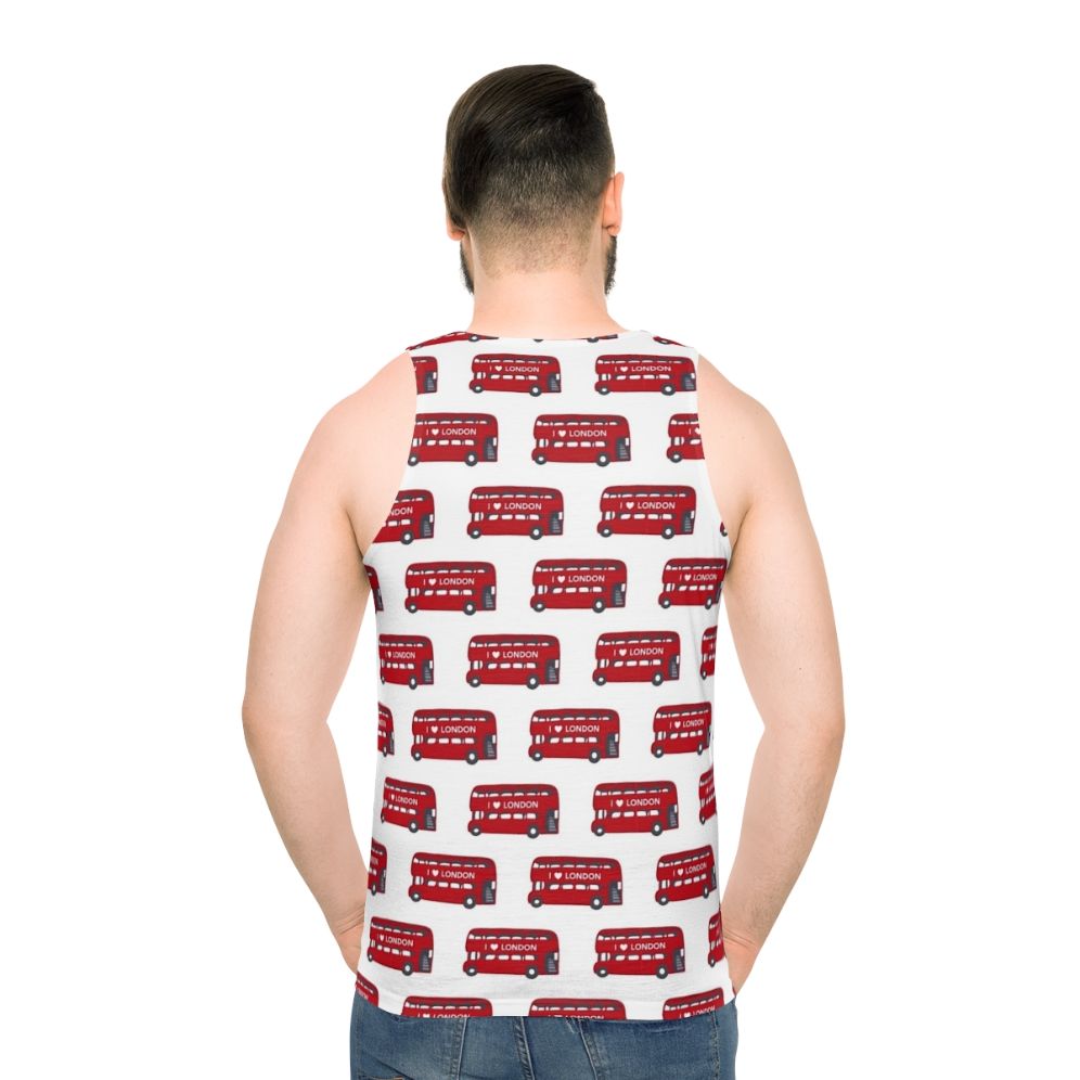 London red double decker bus pattern unisex tank top
