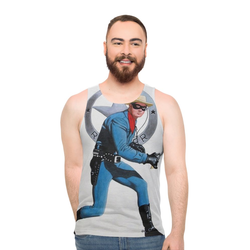 Lone Ranger Clayton Moore Unisex Superhero Tank Top