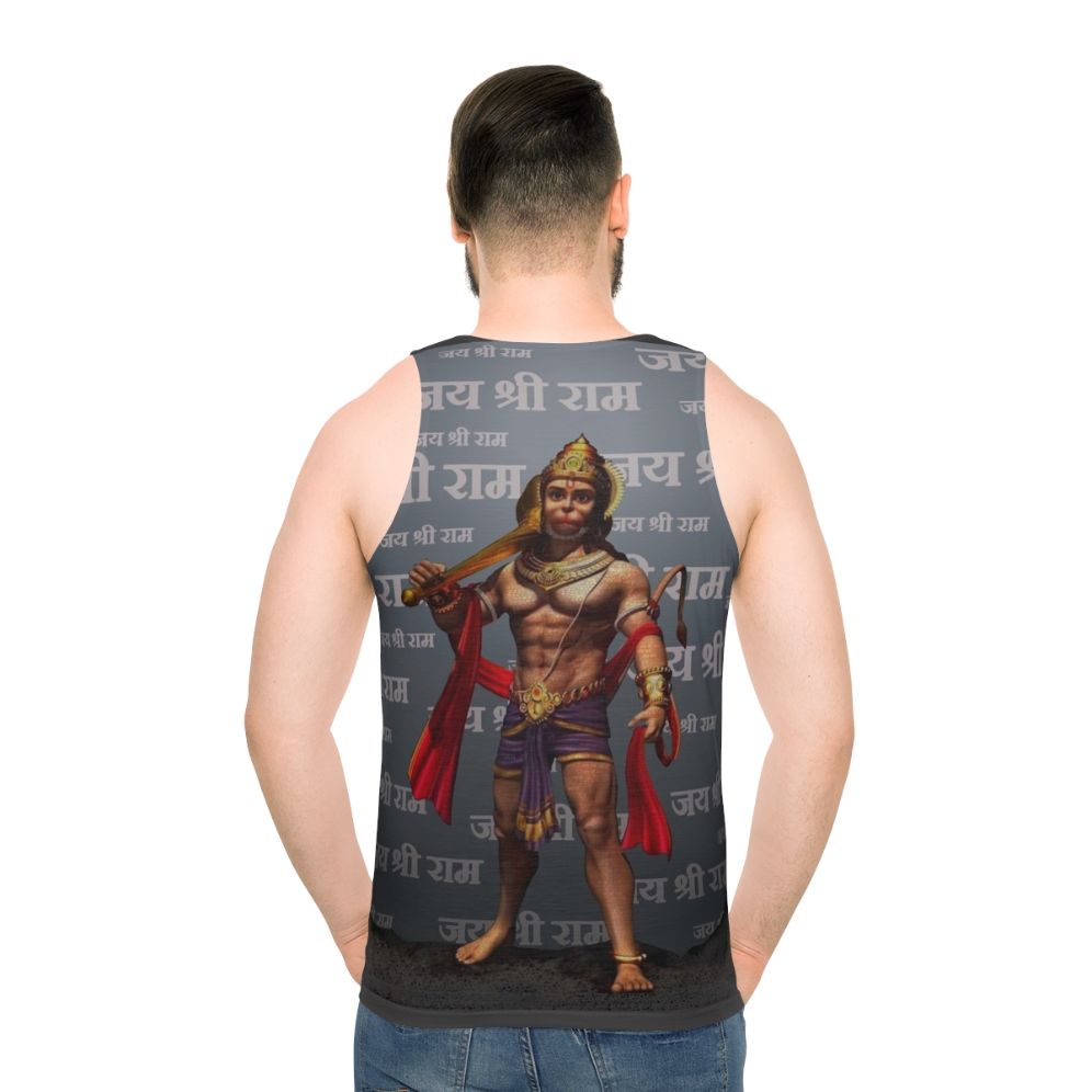 Unisex tank top with Lord Hanuman and Jai Sri Ram design