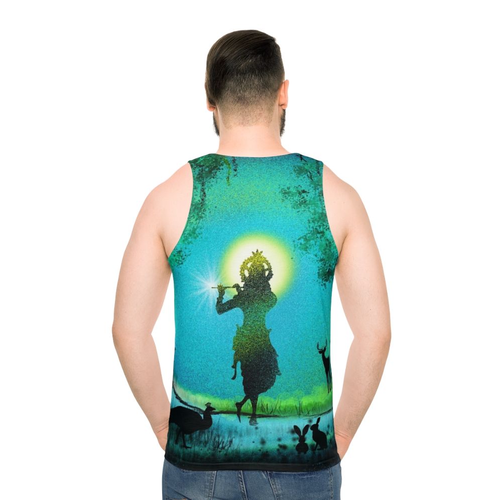 Lord Krishna digital art design on unisex tank top