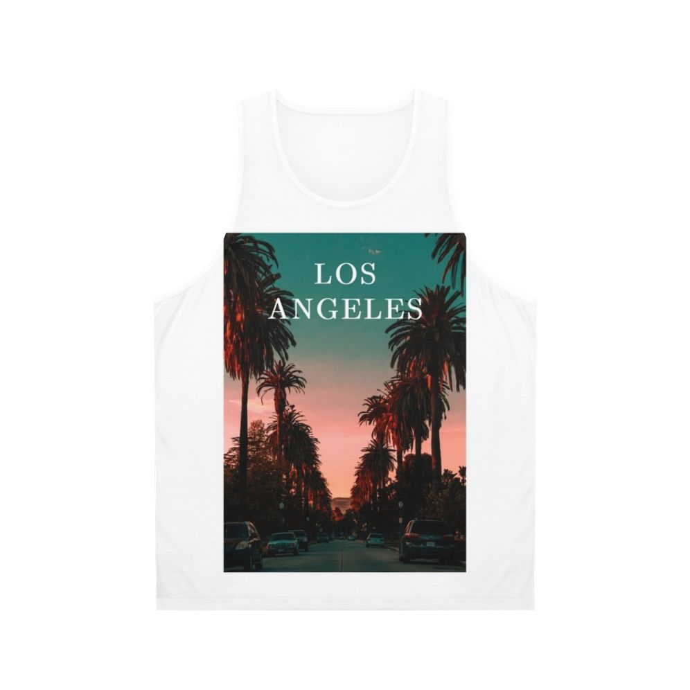 Los Angeles California Sunset Cityscape Unisex Tank Top