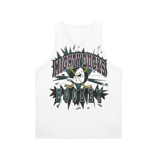 Unisex tank top with a funny hockey design