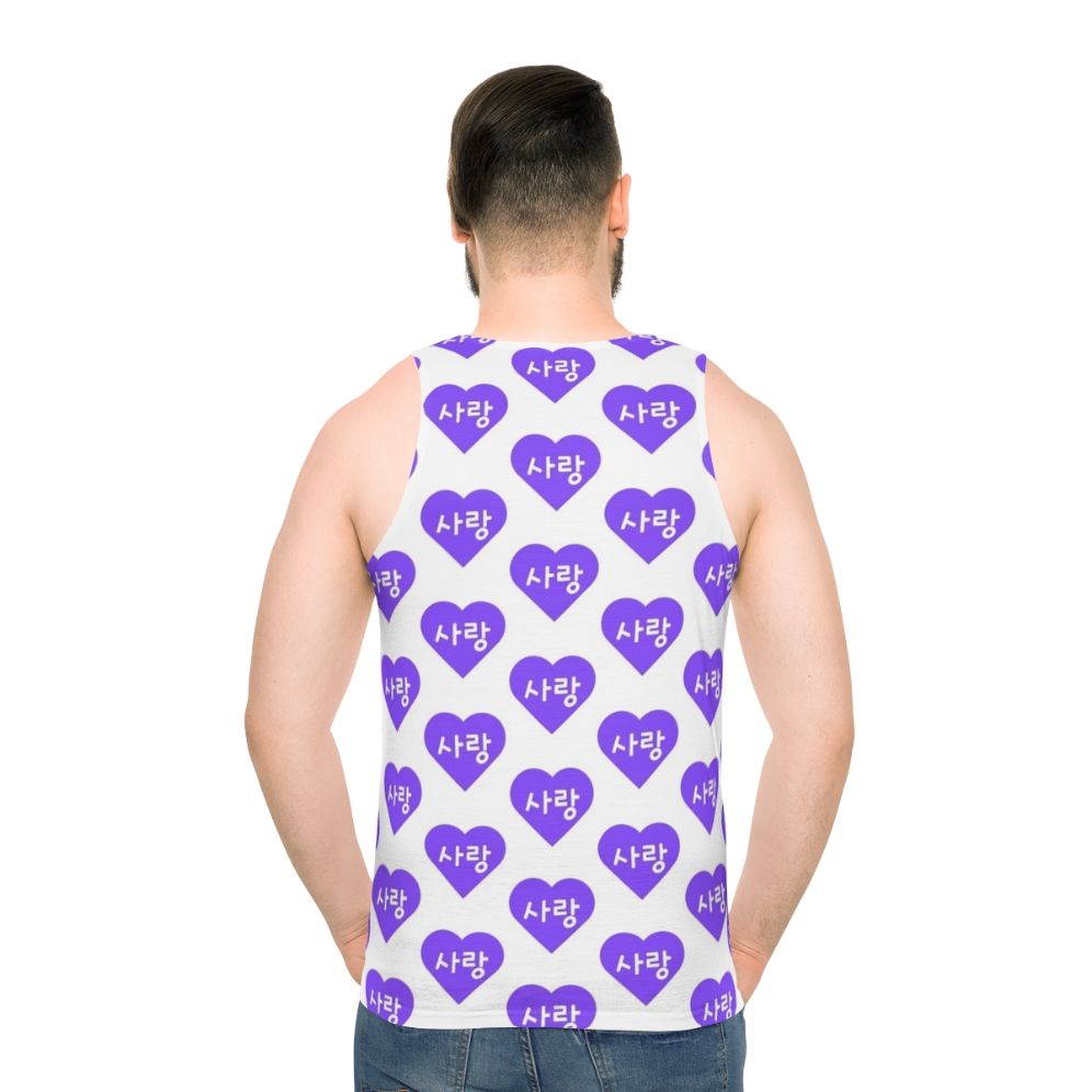 Love purple heart unisex tank top