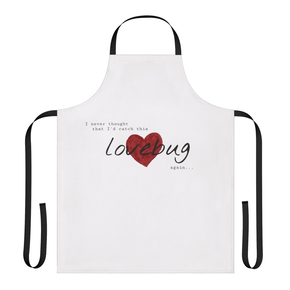 Lovebug-inspired apron featuring a heart design, perfect for Jonas Brothers fans and pop music enthusiasts.
