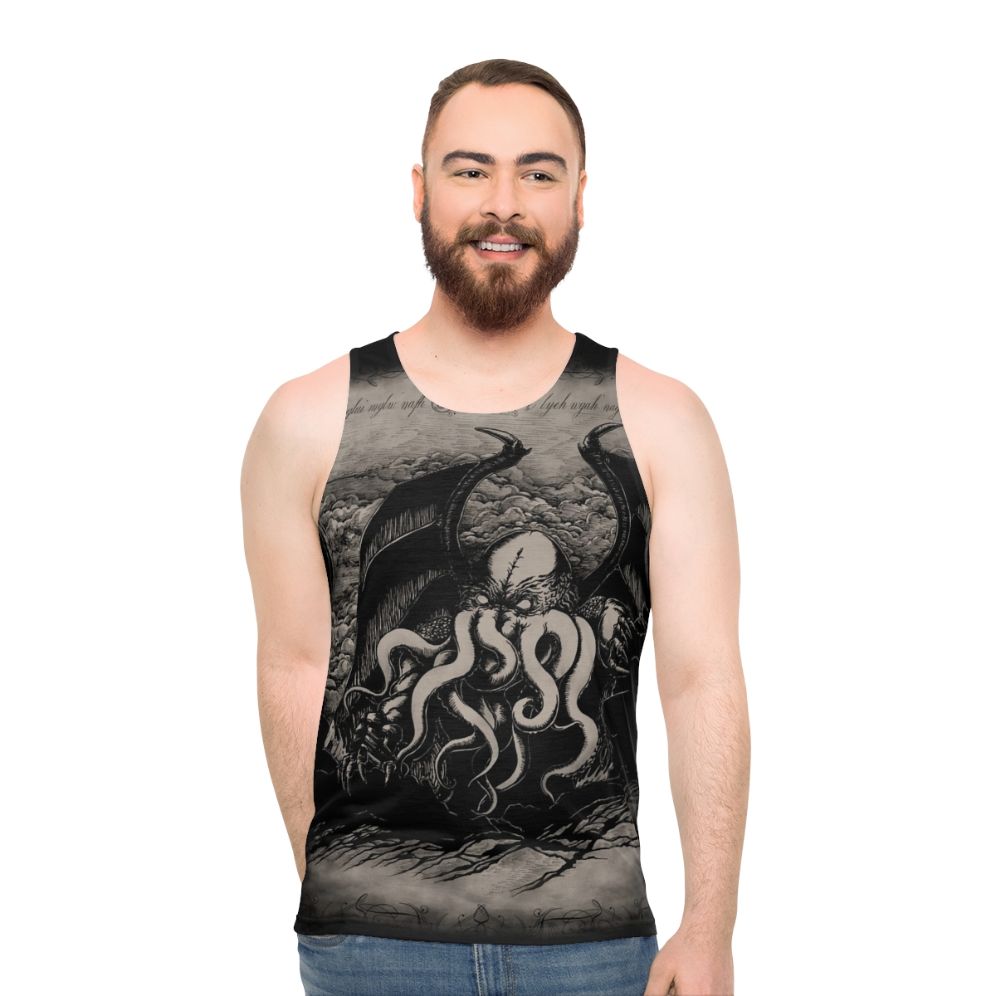 Vintage-style Lovecraft Cthulhu monster tank top