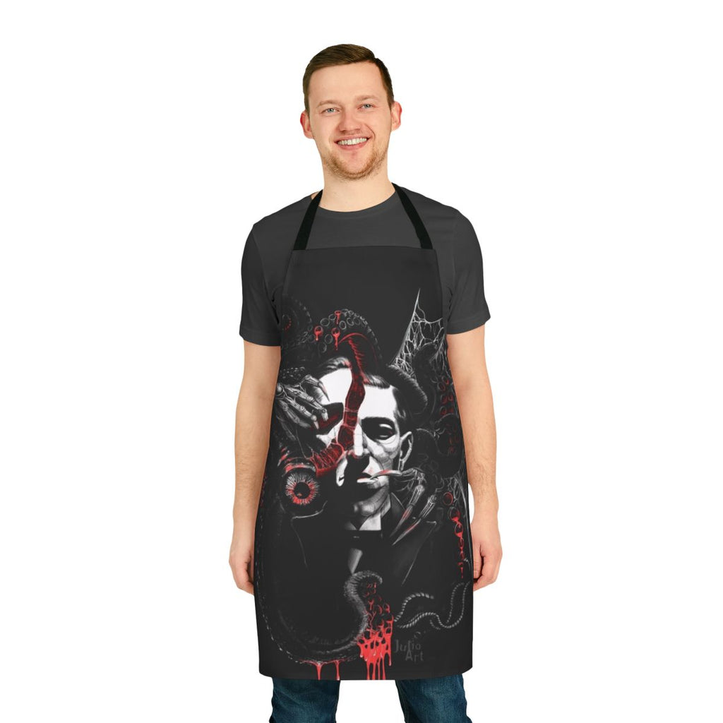 Lovecraft-inspired Cthulhu mythology apron with dark fantasy art design