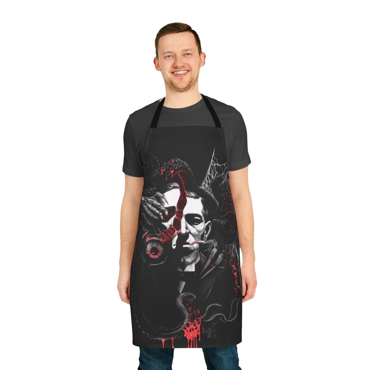 Lovecraft-inspired Cthulhu mythology apron with dark fantasy art design