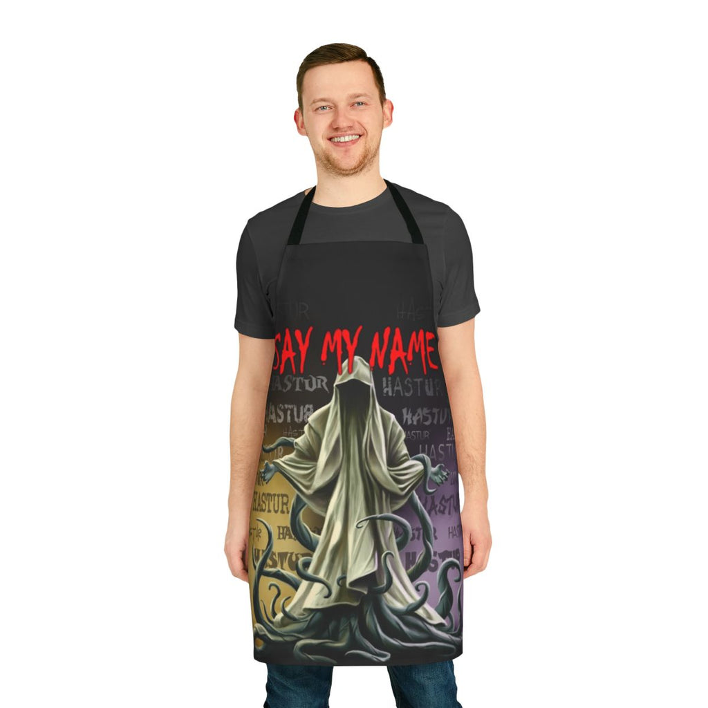 Lovecraft-inspired apron with Hastur the Unspeakable design