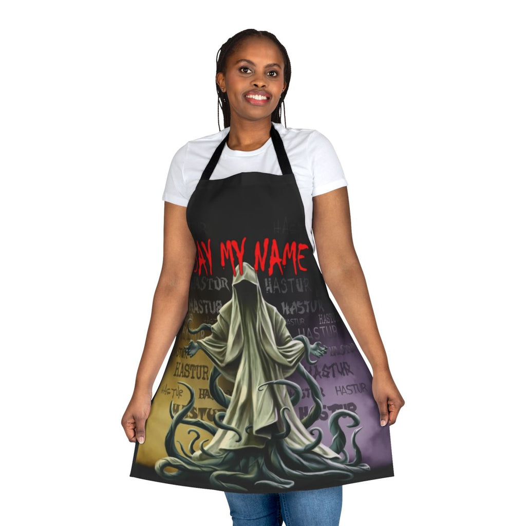 Lovecraft-inspired apron with Hastur the Unspeakable design