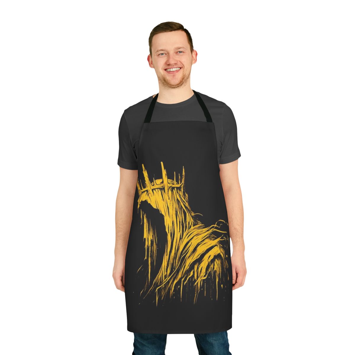 "Hastur the King in Yellow design on a high-quality apron"