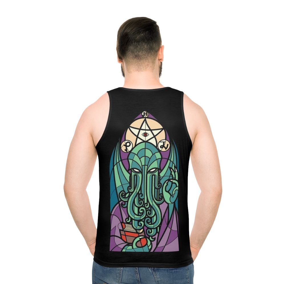 Lovecraftian Cthulhu unisex tank top with gothic fantasy horror design