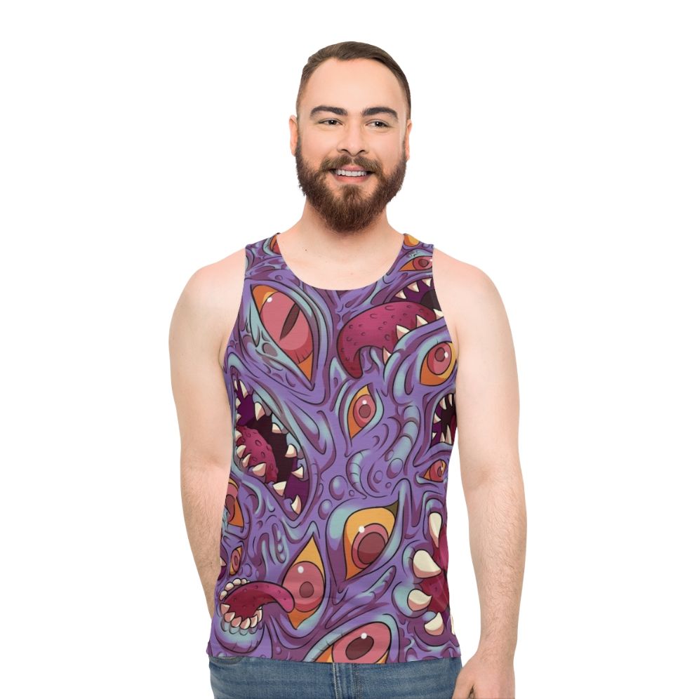 Lovecraftian unisex tank top with eldritch horror design