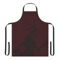 Apron featuring the text "The Horror Between The Lines Nyarlathotep" on a dark background, inspired by H.P. Lovecraft's Cthulhu Mythos.