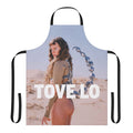 A cat-themed apron featuring a musical design, perfect for music fans in 2023.