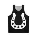 Lucky Horseshoe Unisex White Tank Top