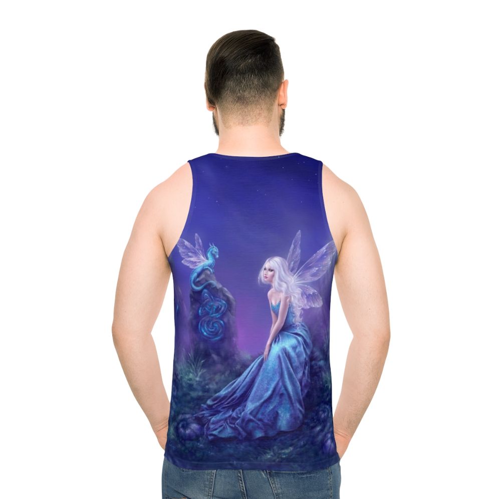 Luminescent fairy dragon fantasy art unisex tank top
