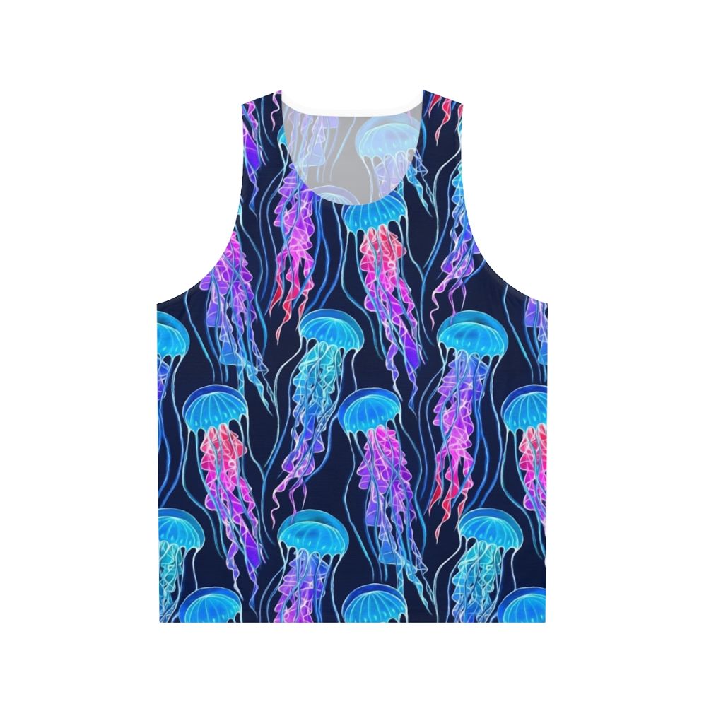Luminescent jellyfish unisex tank top