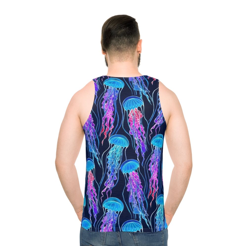 Luminescent jellyfish unisex tank top
