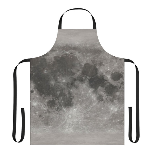 Lunar surface texture design apron for space enthusiasts