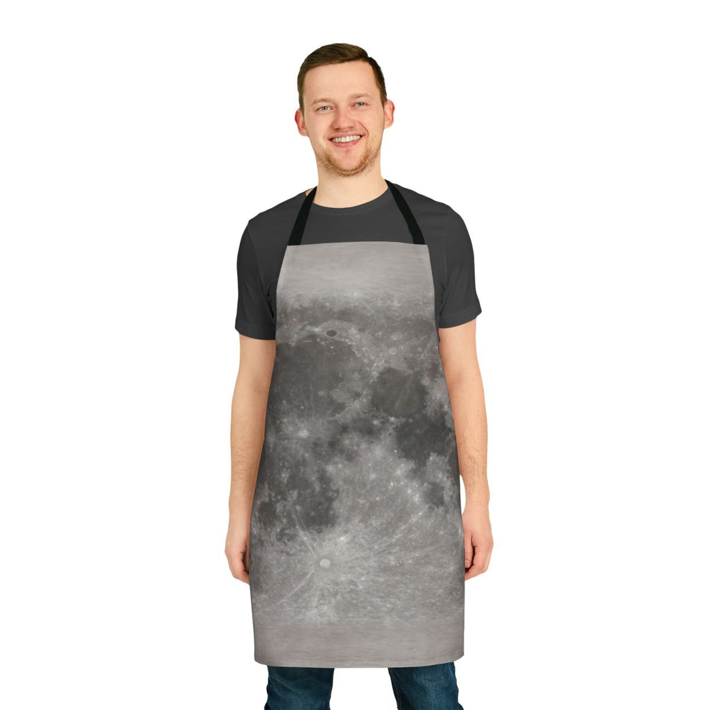 Lunar surface texture design apron for space enthusiasts