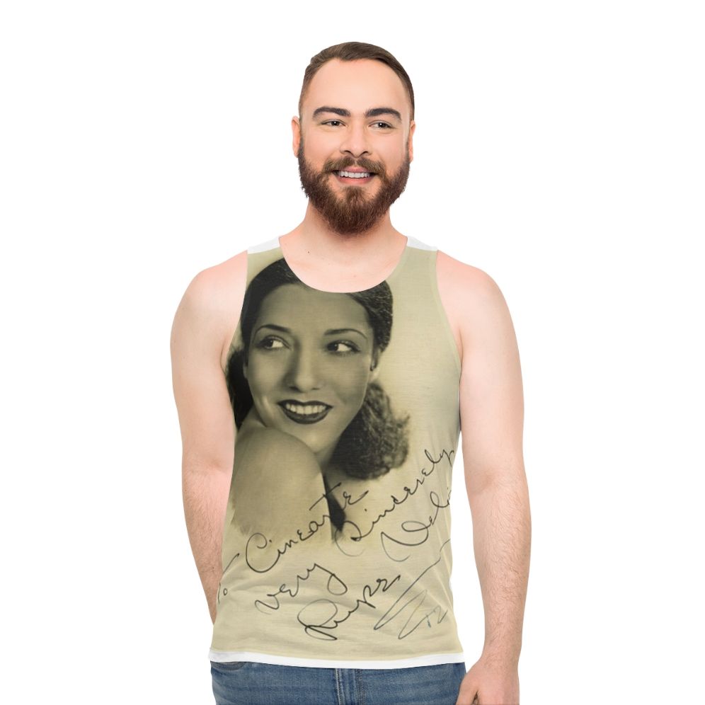 Lupe Velez signed vintage tank top