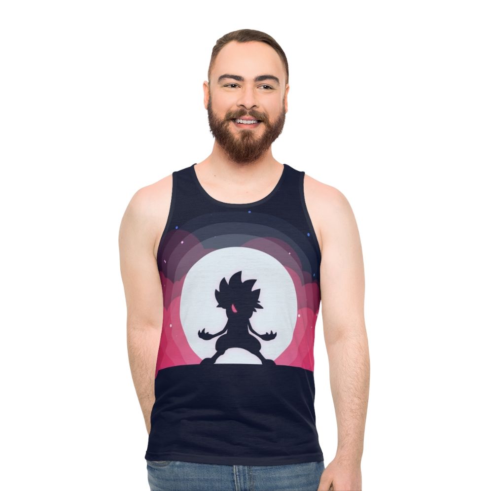 Lycanroc Flat Color Pokemon Tank Top