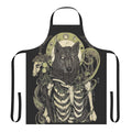 Lycanthropy-Inspired Apron featuring a wolf skull and skeleton design