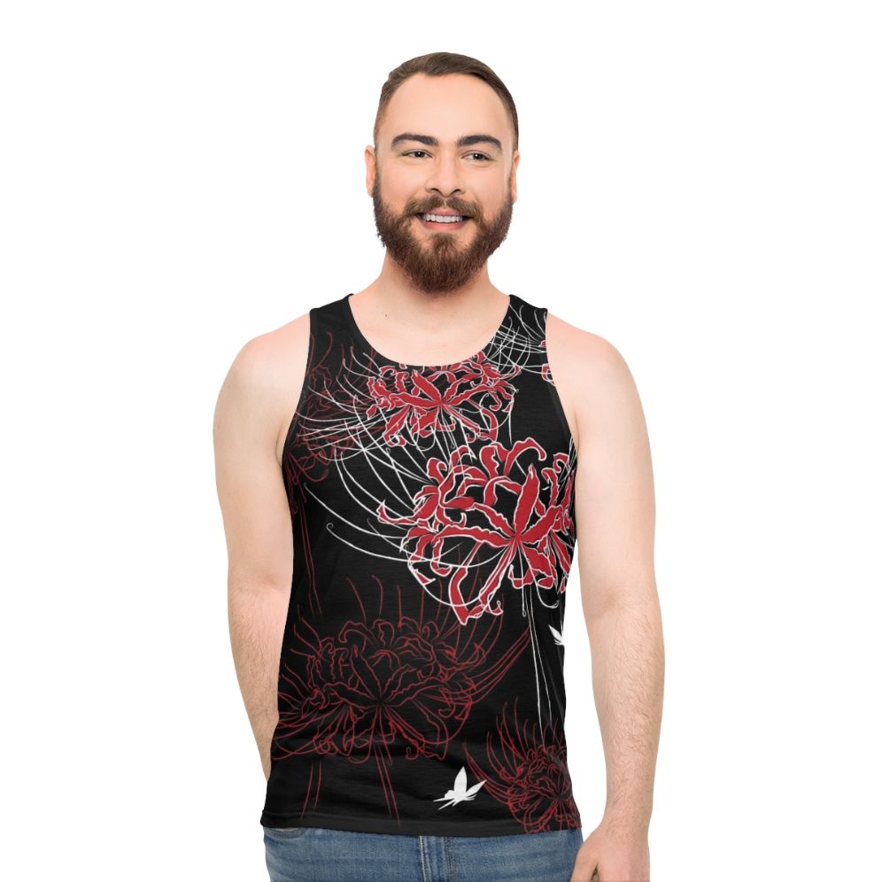 Lycoris Radiata Butterfly Design Unisex Tank Top