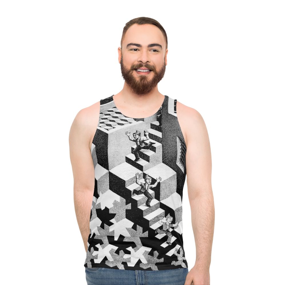 M C Escher Graphic Art Unisex Tank Top