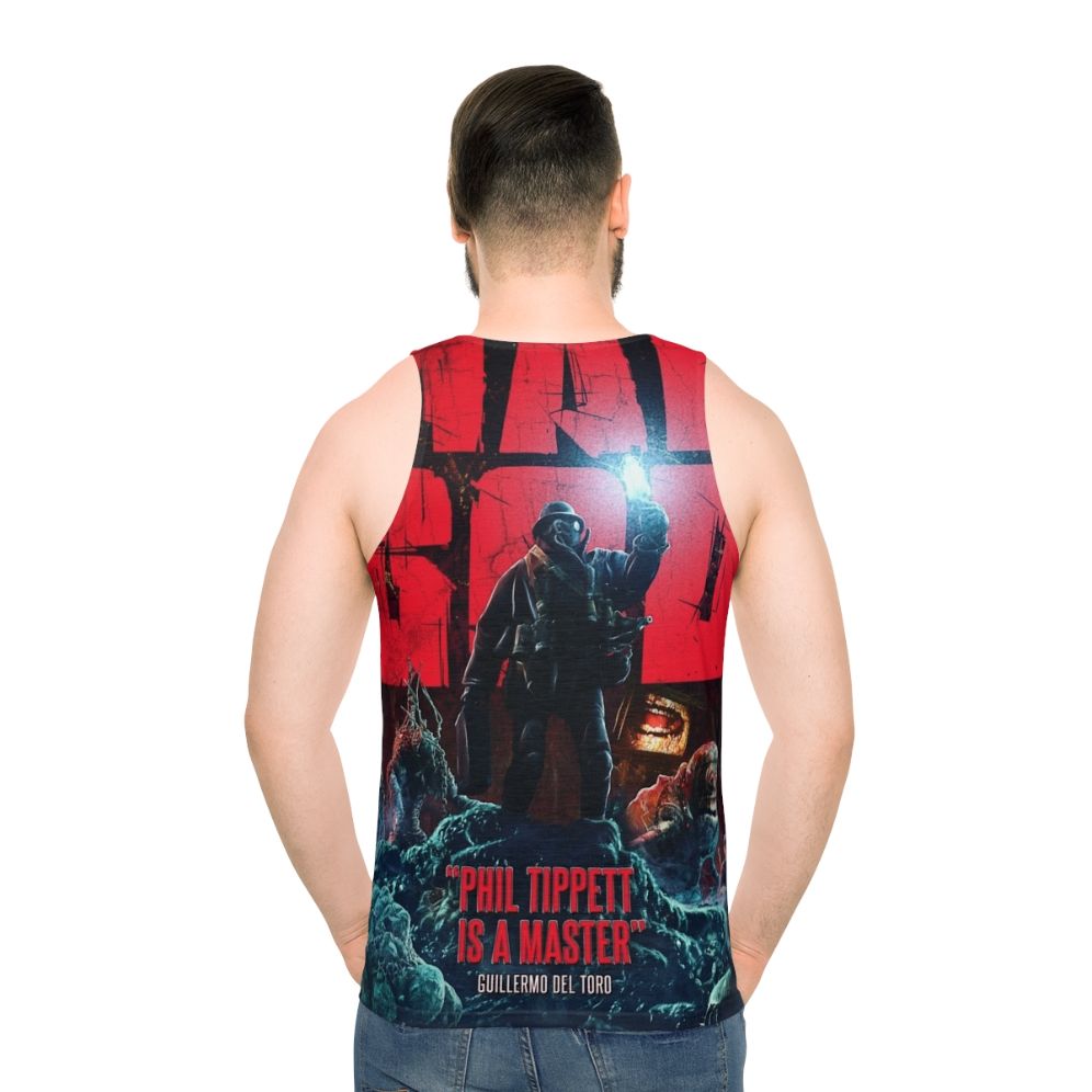 Unisex tank top featuring Mad God movie poster design