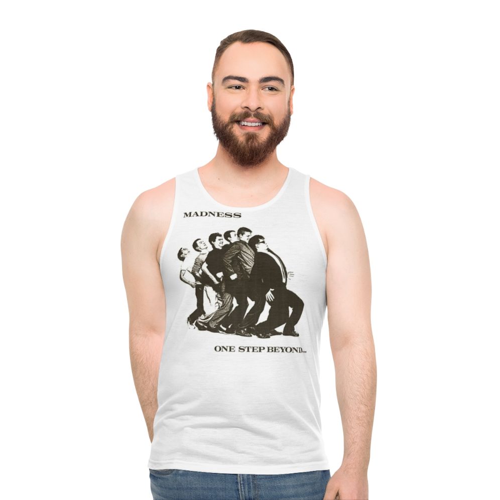 Madness band unisex tank top with vintage design