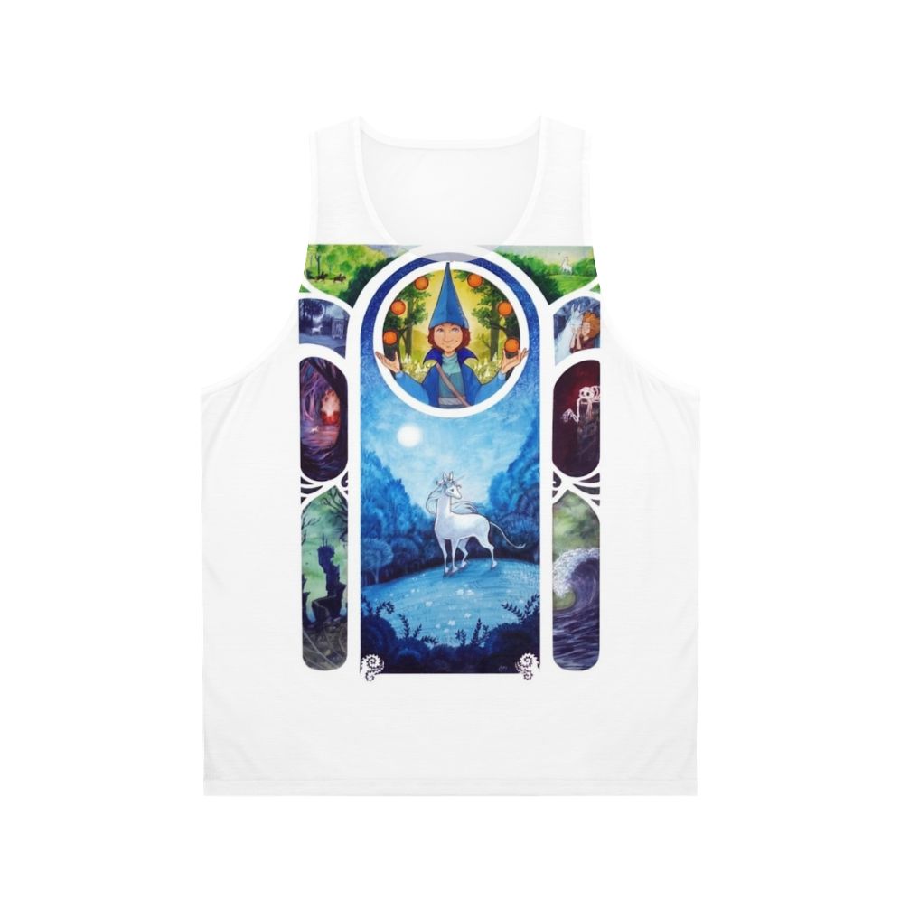 Magic tank top with last unicorn fantasy art design