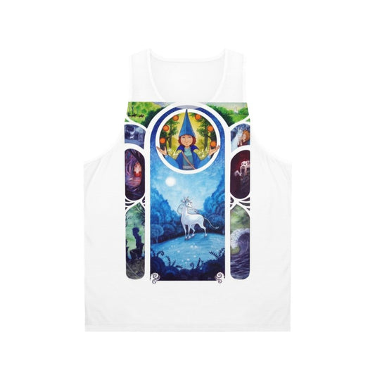 Magic tank top with last unicorn fantasy art design