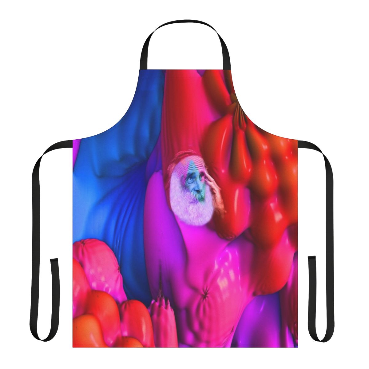Colorful abstract pattern apron with a touch of fantasy and magic