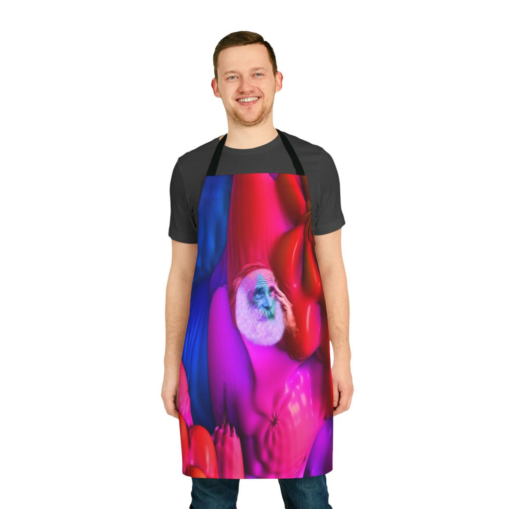 Colorful abstract pattern apron with a touch of fantasy and magic