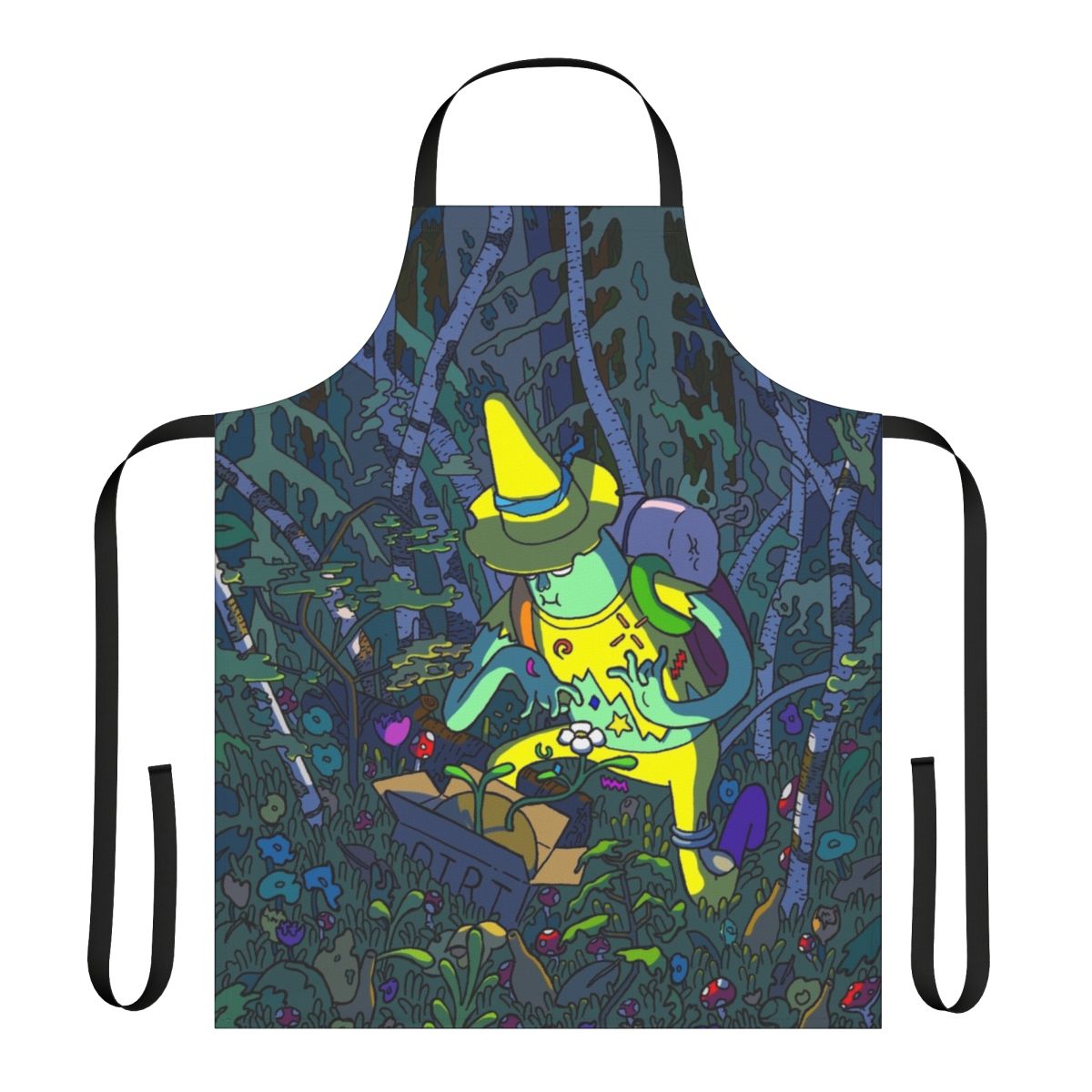 Whimsical adventure time magic man inspired dirt-themed apron