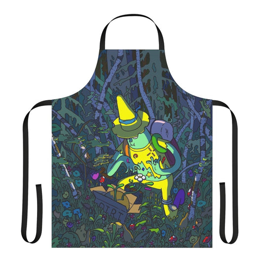 Whimsical adventure time magic man inspired dirt-themed apron