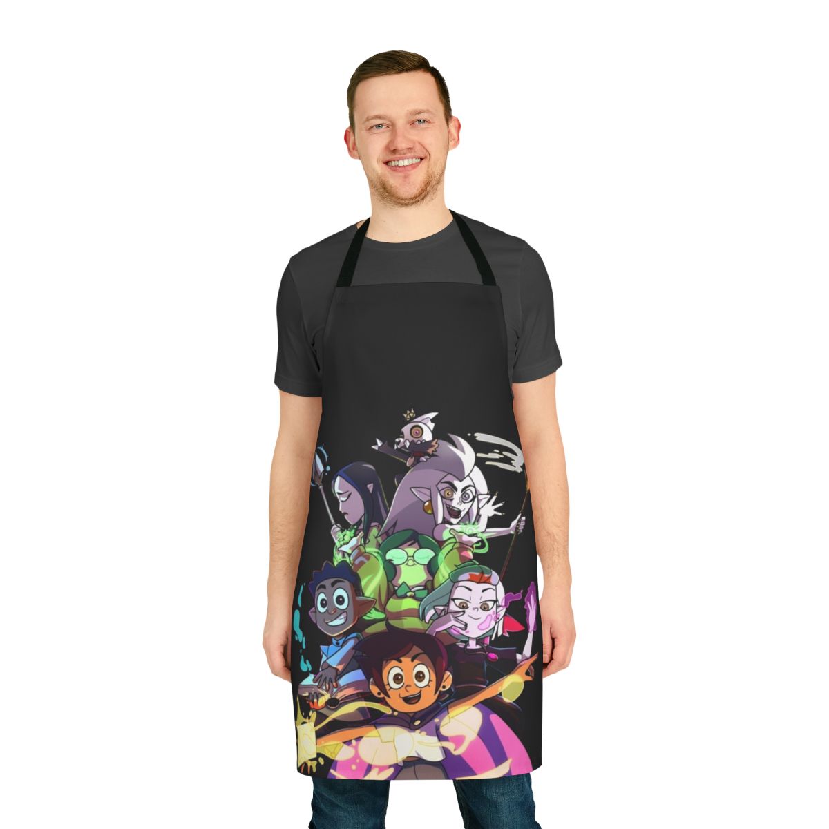 Colorful apron featuring magical designs and imagery from the popular animated series The Owl House