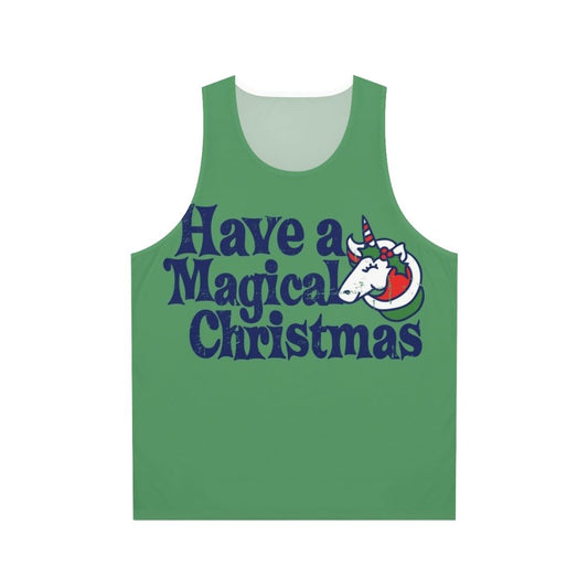 Magical Christmas Unisex Unicorn Tank Top