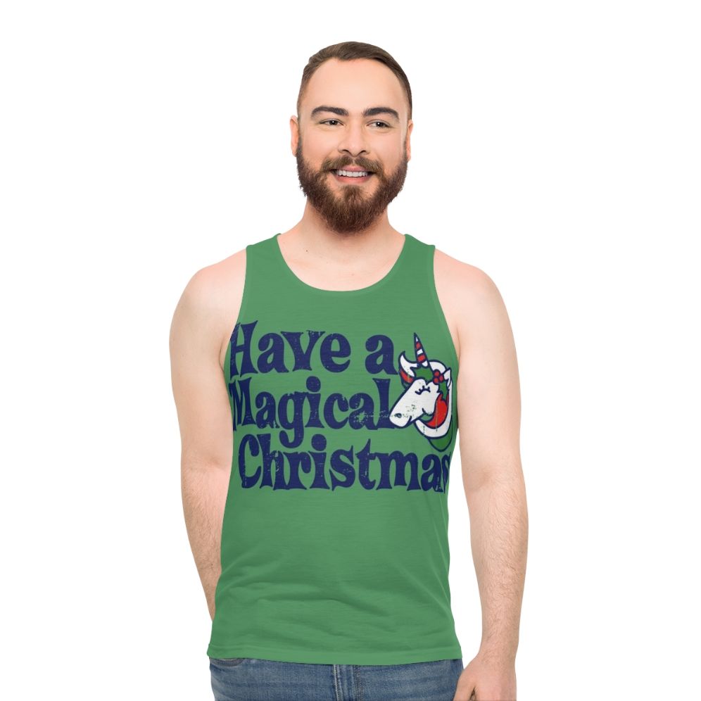 Magical Christmas Unisex Unicorn Tank Top