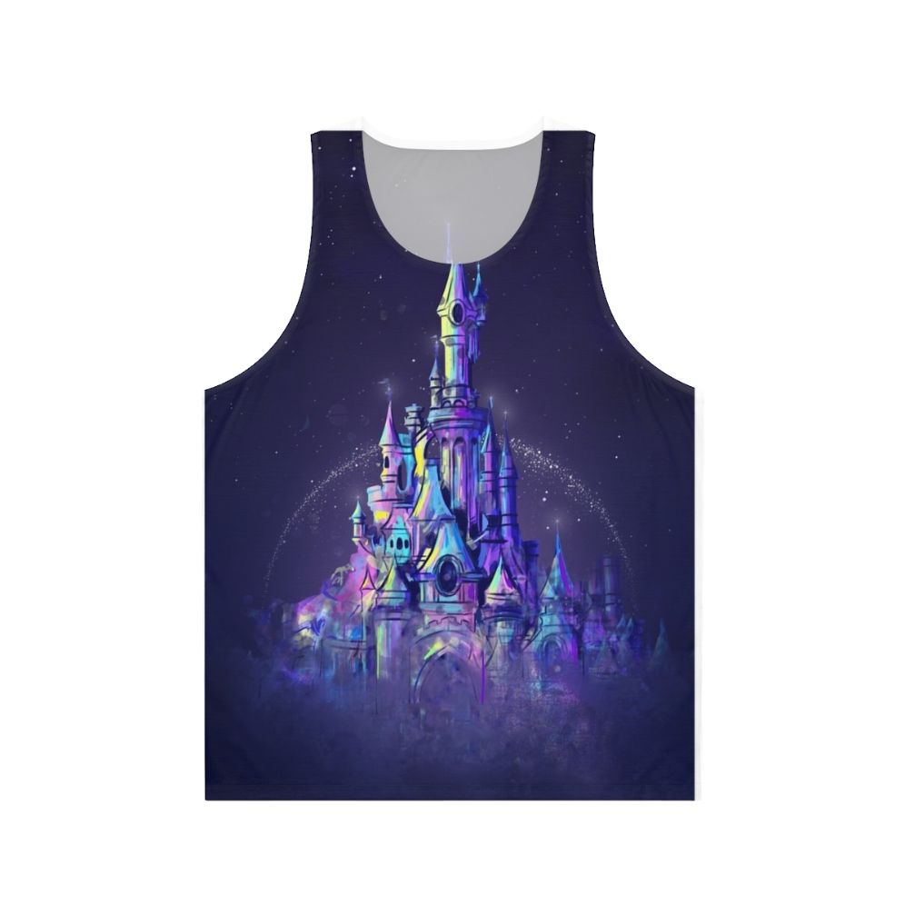 Magical Disney Castle Watercolor Unisex Tank Top