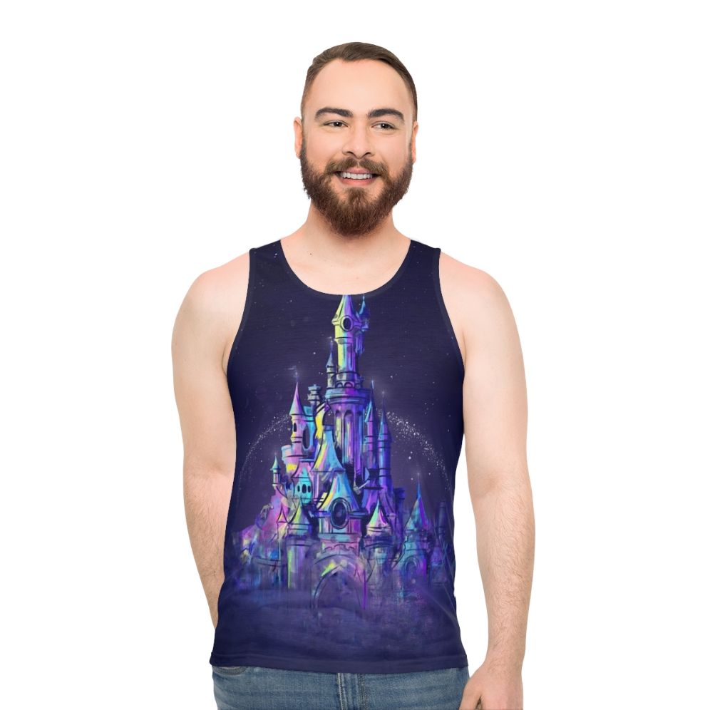 Magical Disney Castle Watercolor Unisex Tank Top