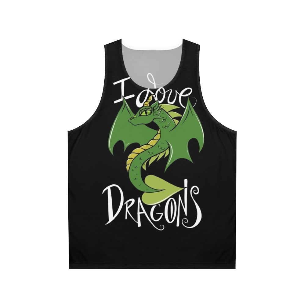 Unisex tank top with a dragon design for fantasy enthusiasts