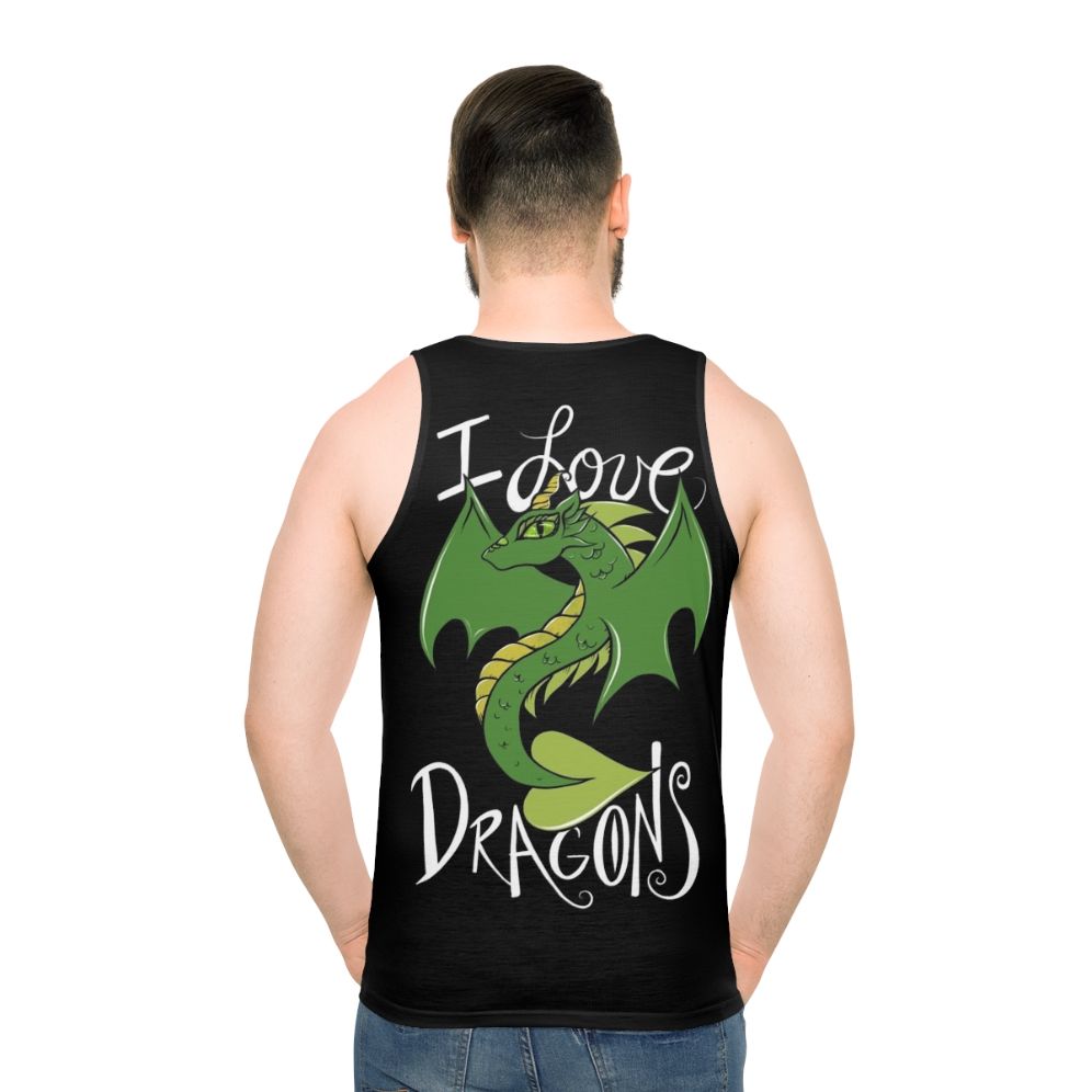 Unisex tank top with a dragon design for fantasy enthusiasts
