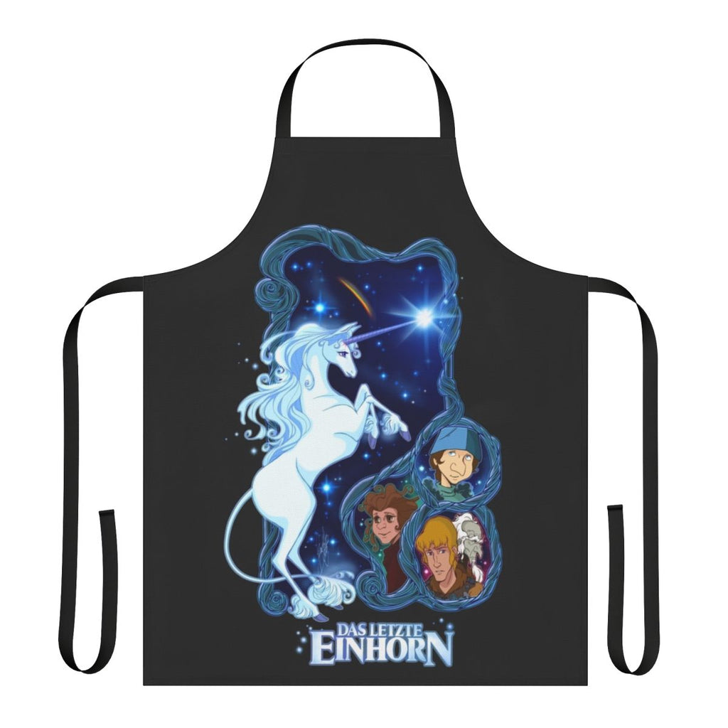 Magical fantasy unicorn apron inspired by the classic German fantasy film "Das Letzte Einhorn"
