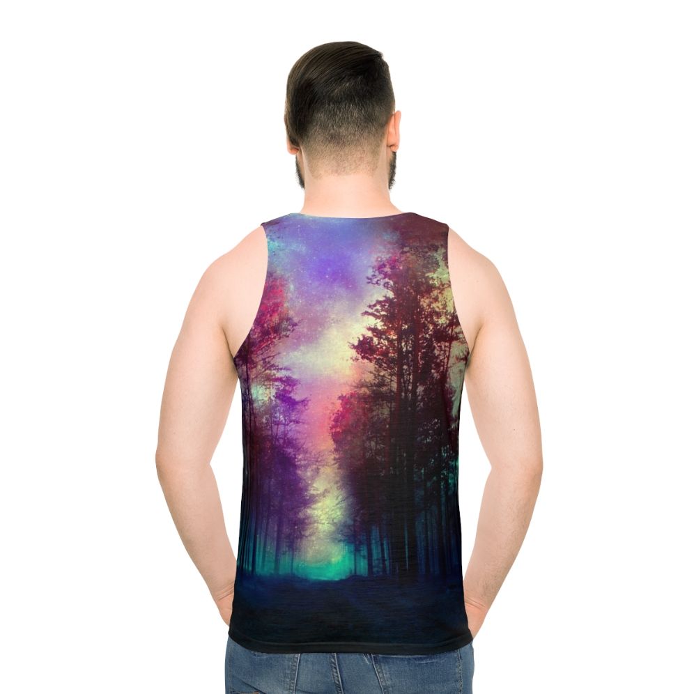 Magical forest unisex tank top with nature-inspired design