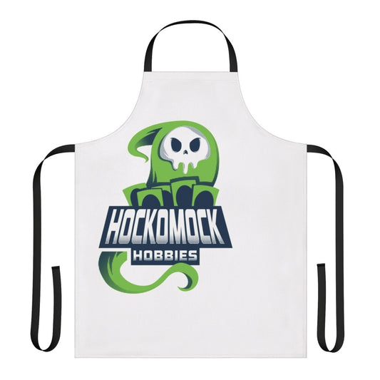 Hockomock Hobbies logo design printed on a high-quality apron